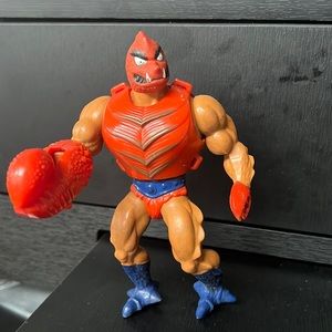 Preowned MOTU He-Man Clawful Lobster Action Figure Toy 1980s Mattel